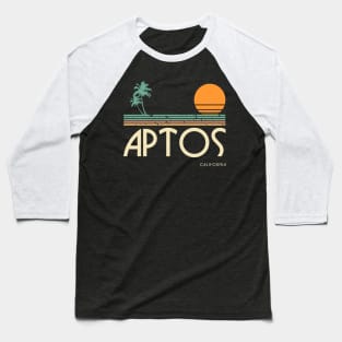 Aptos California Sunset and Palm Trees Baseball T-Shirt